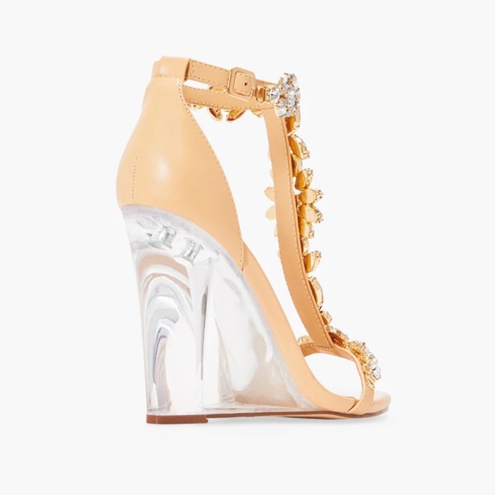 Shoe Dazzle Constance Wedge Sandal Size 7 NWT - Picture 4 of 11